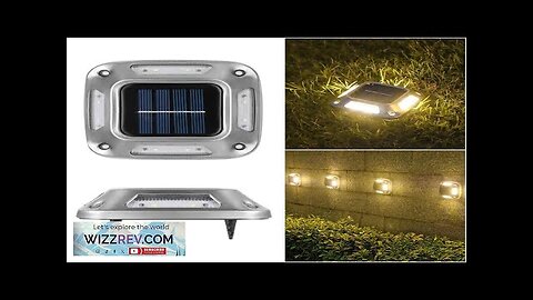 4Pcs 8*LEDs Solar Ground Light Waterproof Solar Light Warm Light Solar Garden Review