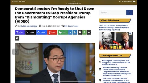 I’m Ready to Shut Down the Government to Stop President Trump from “Dismantling” Corrupt Agencies