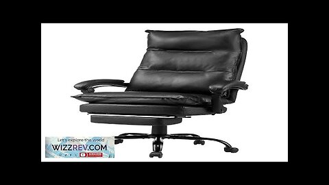 Executive Office Chair High Back Chair with Footrest Lumbar Pillow Black Review