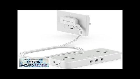 Ultra Thin 5FT Flat Extension Cord TESSAN Surge Protector Flat Plug Power Review