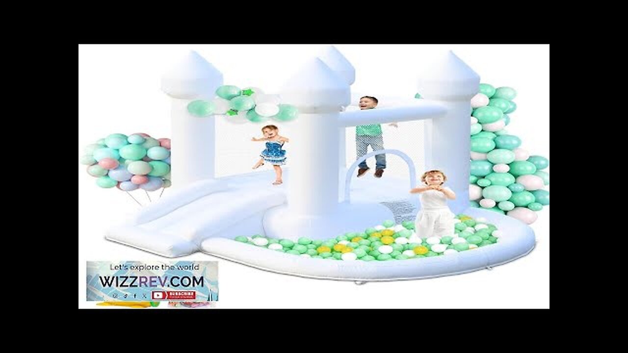 White Bounce House Inflatable Bounce House with Ball Pit & Slide Review