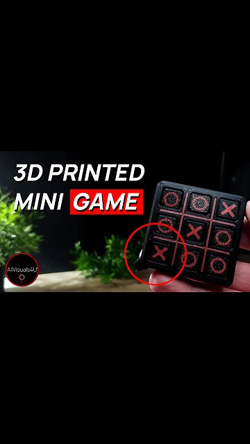 🎲 Interactive Multicolor 3D Print - 3D Tic Tac Toe Printable - Print In Place 3D Models | #Shorts