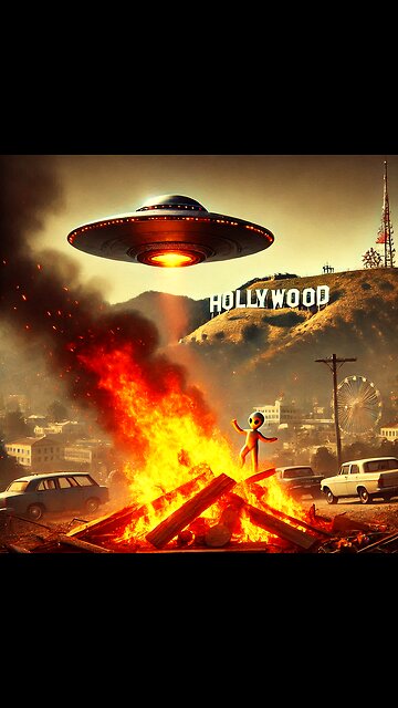 UFO Filmed above LA fires