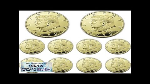 10 Pack 2020 Donald Trump Gold Plated Coins with Stands President Eagle Review