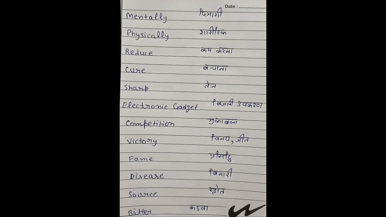 paragraph vocabulary words # Manglagarg