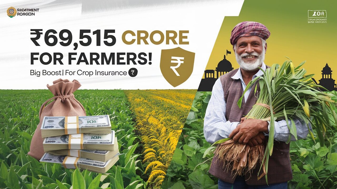 "Govt's 2025 Agri Push Includes Rs 69,515.71 Crore for Crop Insurance | Finance Update🌾💰"