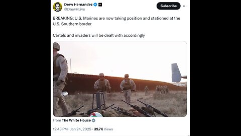 BREAKING: U.S. Marines are now taking position and stationed at the U.S. Southern border