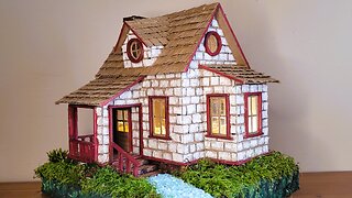 DIY Fairy Cottage from Cardboard Complete with Measurement | Fairy House | Diorama | Tiny House