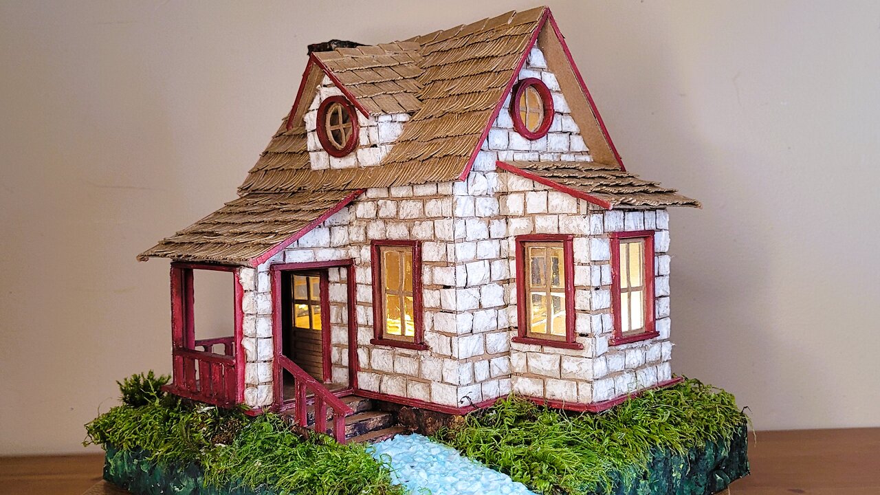 DIY Fairy Cottage from Cardboard Complete with Measurement | Fairy House | Diorama | Tiny House