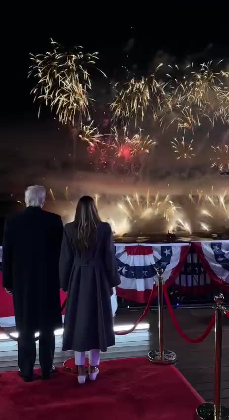 Trump was greeted with a massive fireworks display in DC last night - 01.18.2025