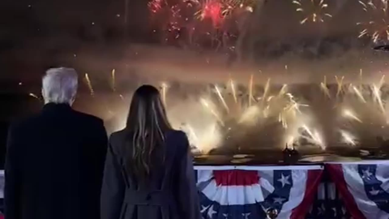 Trump was greeted with a massive fireworks display in DC last night - 01.18.2025