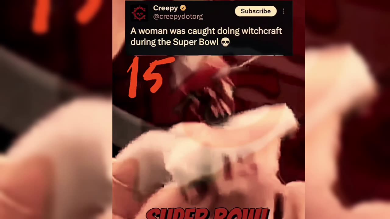 Super Bowl Demonic Voodoo witch lady cast a spell. 👀🏈