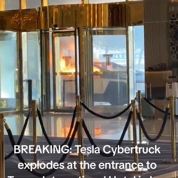 BREAKING: Tesla Cybertruck explodes at the entrance to Trump International Hotel in Las Vegas.