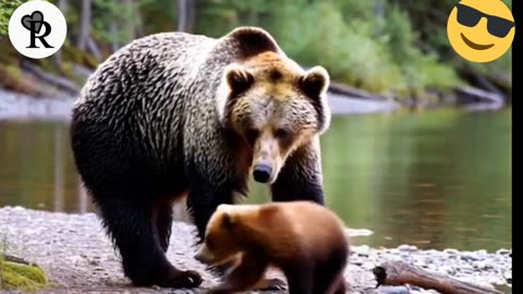 Mother bear's brave rescue