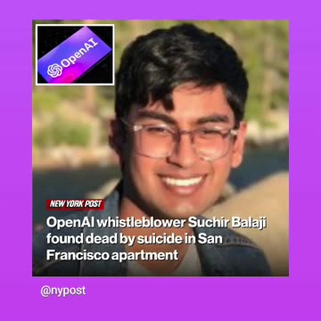 Rip to suchir Balaji it was attempted suicide possible murder very suspicious deaths 🙏🕊🕯12/26/24