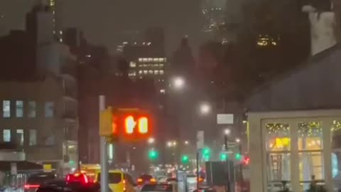 Lightning strikes Empire State Building NEW YEARS EVE