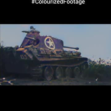 1944 Panther tank captured 🇺🇸 Recovered by advancing troops ⚙️ #Colourized
