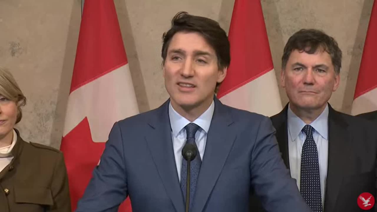 Justin Trudeau announces Canada’s response to Donald Trump’s tariffs. Trudeau says he has no clue why Trump wants tariffs and Trudeau believes Trump wants Canada to become 51st State. Trudeau says he will make sure no one starves