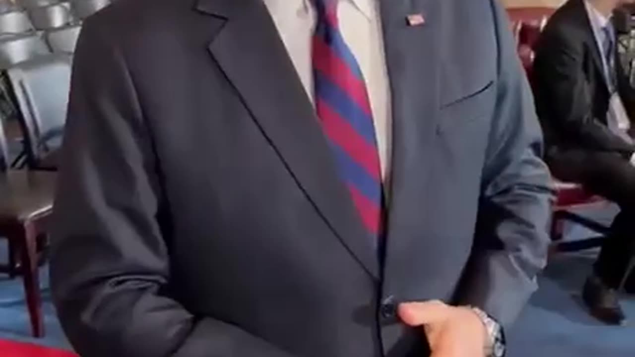 Mike Johnson gives a tour of the Capitol Rotunda where Donald Trump will be sworn in