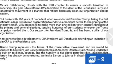 President At NYU College Republicans Forced To Resign After Comments About Barron Trump!