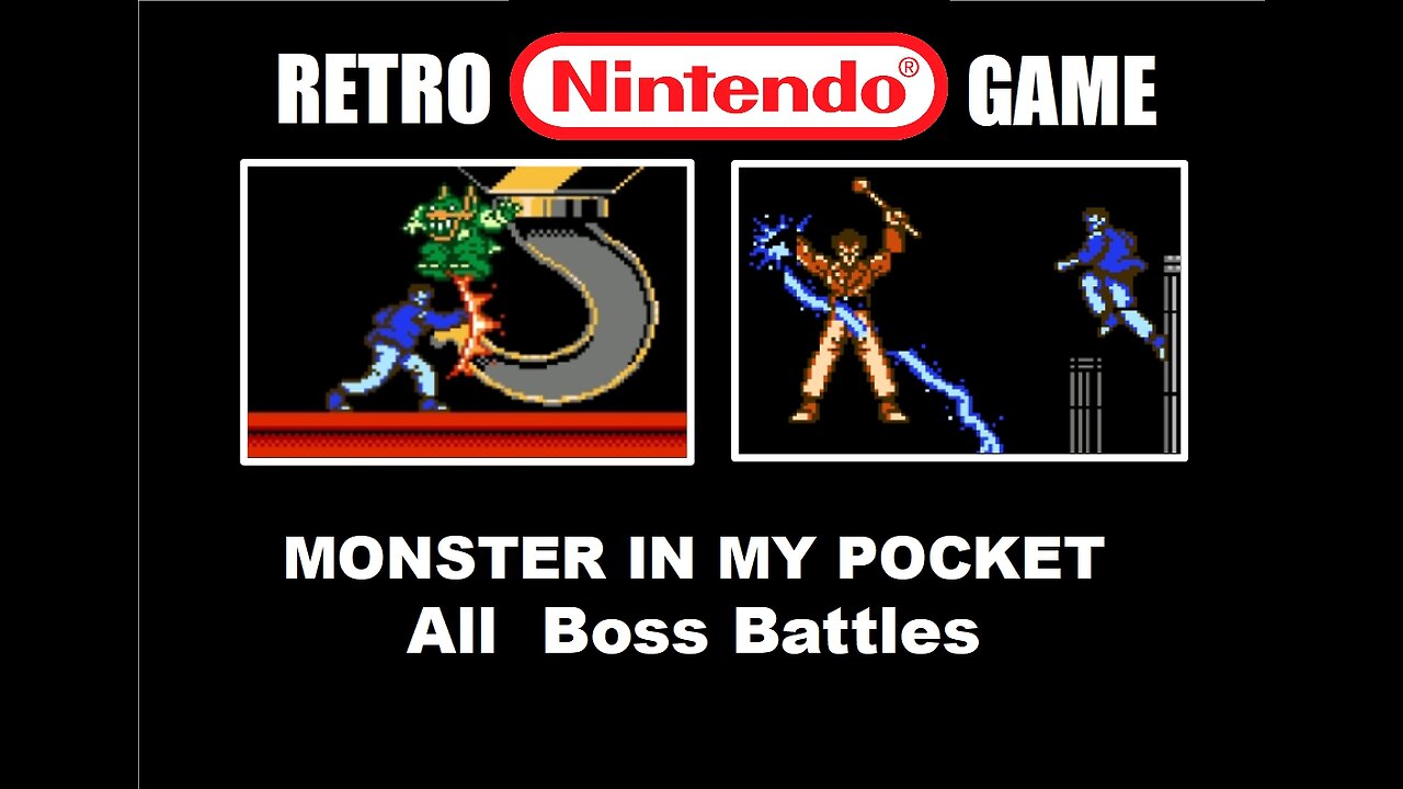 Monster In My Pocket (NES) All Boss Battles Compilation Video: No Death Full Speed Runs