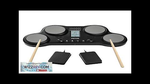 Electric Drum Set Tablet 4 Pads with 163 Sounds Headphone Jack Stereo Review