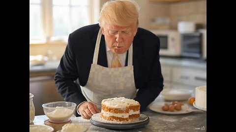 Picture Of Donald Trump Baking A Cake 🎂