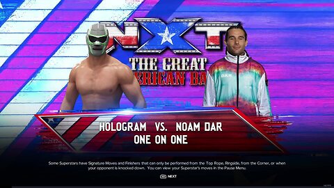 WWE 2k24 Hologram vs Noam Dar