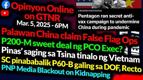 China Palawan claim False Flag Ops | Pinas’ saging sa Tsina tinalo ng Vietnam GTNR Ka Mentong Ka Ado