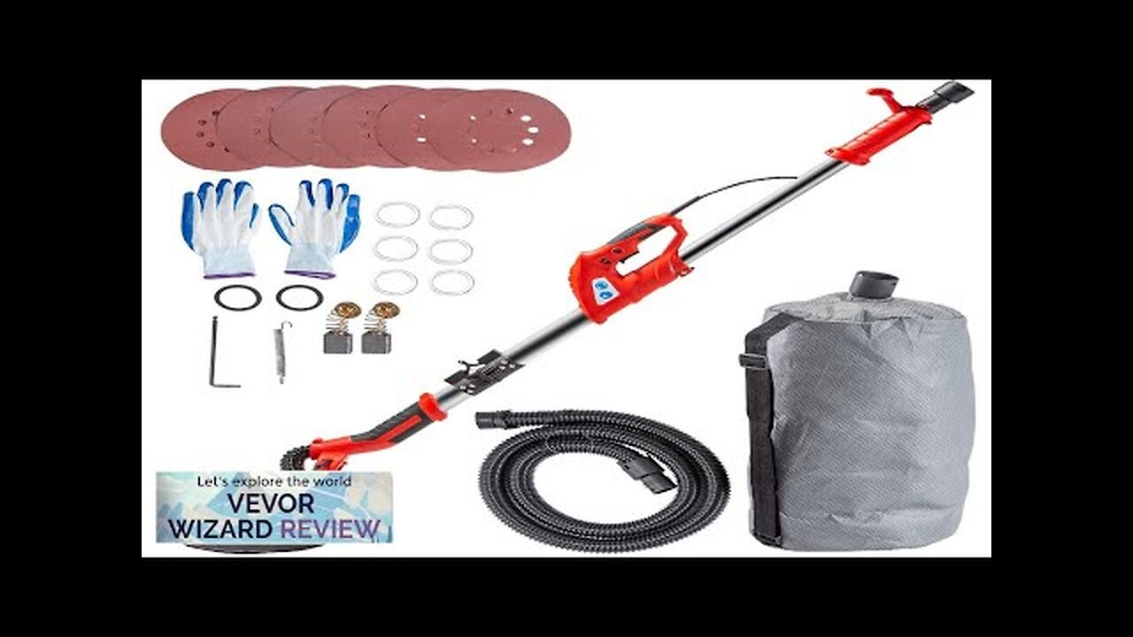 VEVOR Drywall Sander 850W Electric Electric Sander Variable Speed 800-1750RPM Drywall Review