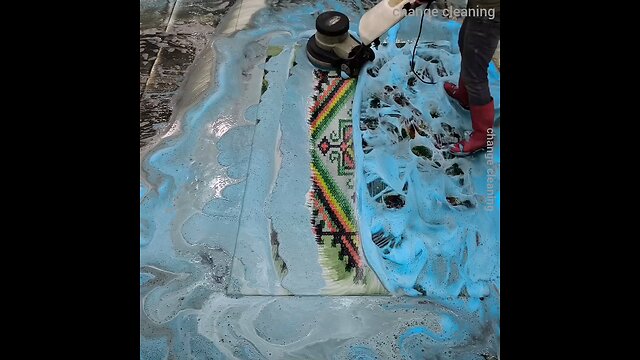 The video has been watched 110 million times #asmr #rugcleaning #explore