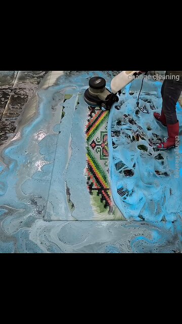 The video has been watched 110 million times #asmr #rugcleaning #explore