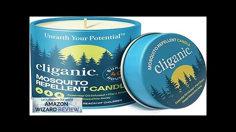 Cliganic Mosquito Repellent Candle (9oz) | Citronella DEET Free Essential Oil Infused Review