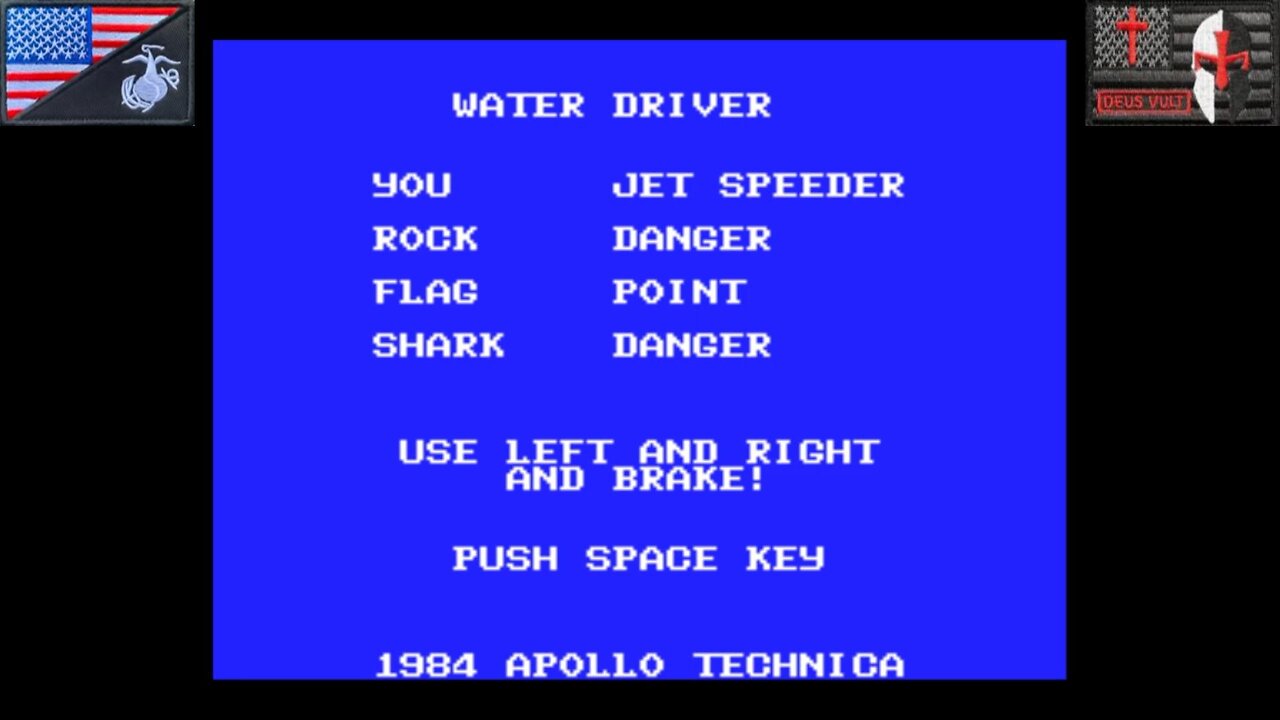 Standard Computer Theater: "3D・ウォーター・ドライバー" (MSX1 - 1984) [JP Version]