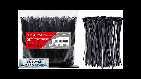 Zip Ties 8 inch (100 Pack) 40lbs Tensile Strength Black Cable Ties Review