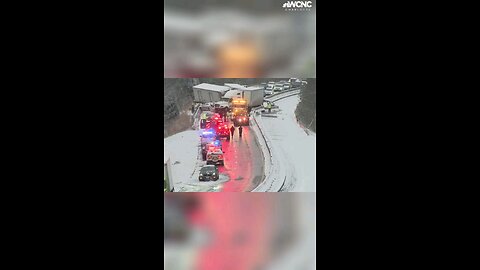 🚗💥 I-40 Turns Into a Bumper Car Nightmare! 50-Car Pileup Leaves Chaos in NC ❄️🚨