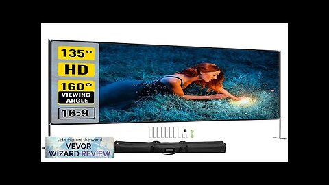 VEVOR Movie Screen with Stand 135inch Portable Projector Screen 16:9 4K HD Review