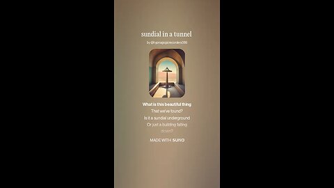 babybird sundial in a tunnel (cover)