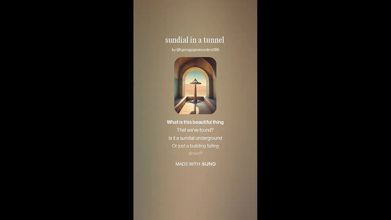 babybird sundial in a tunnel (cover)