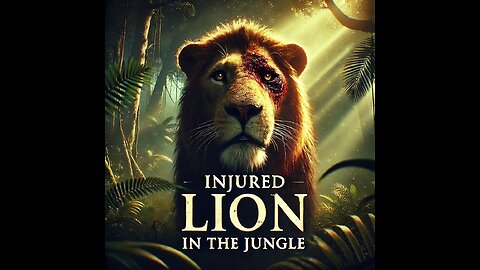 Injured Lion in the Jungle