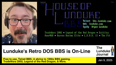 Lunduke's Retro DOS BBS is On-Line