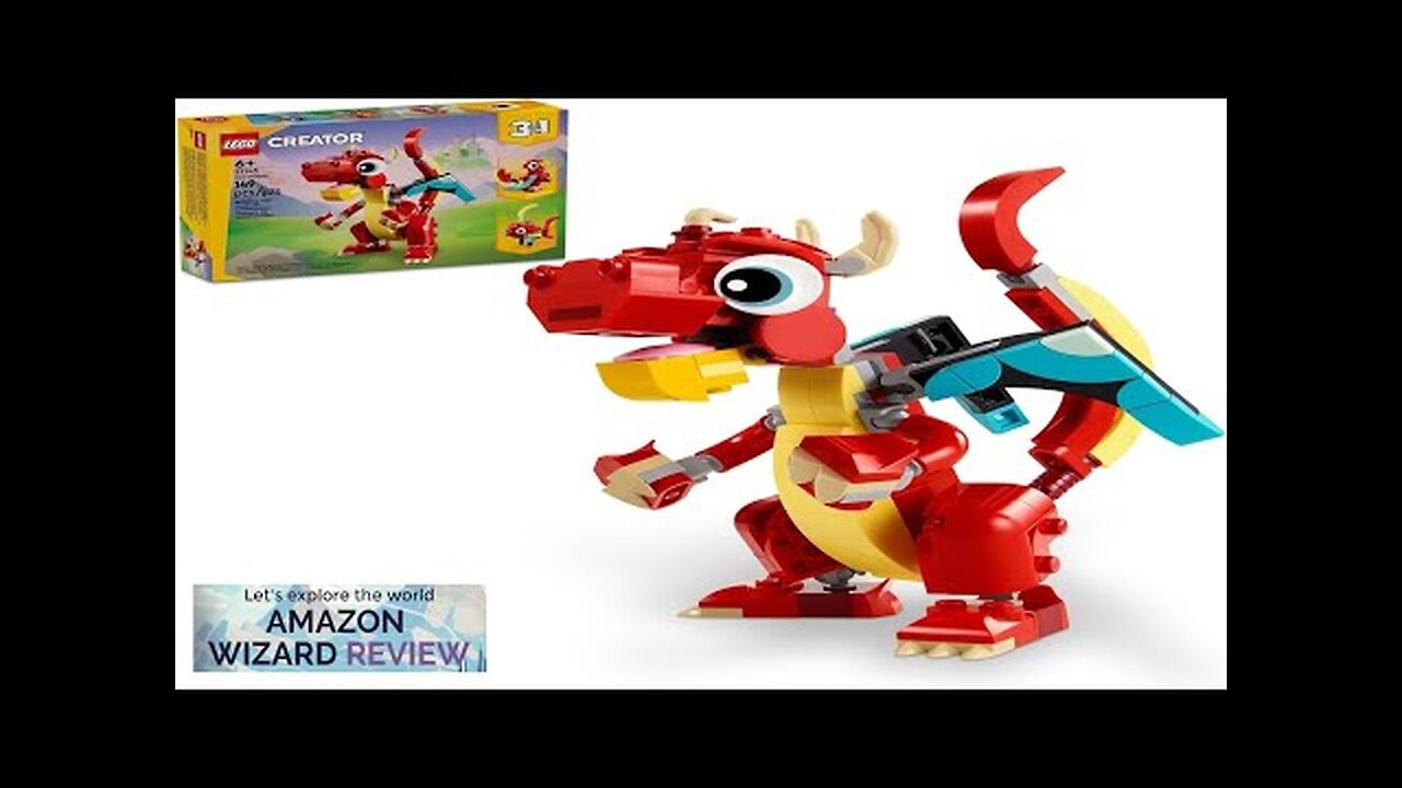 LEGO Creator 3 in 1 Red Dragon Toy Transforms from Dragon Toy Review