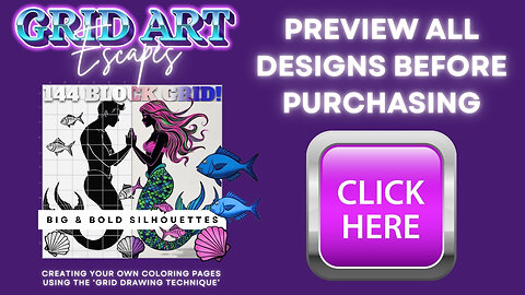 🎨 GRID ART ESCAPES – Big & Bold Silhouettes ✨ PREVIEW ALL DESIGNS BEFORE PURCHASING