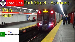 Riding a MBTA CRRC 1900 Series Red Line Train from Park Street to Ashmont