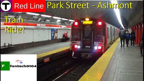 Riding a MBTA CRRC 1900 Series Red Line Train from Park Street to Ashmont