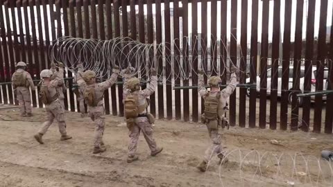 U.S. Marines are fortifying the border in California