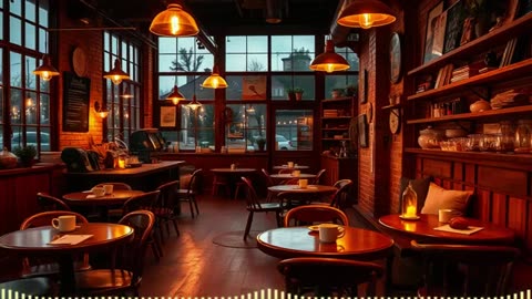 VK Warm Coffee Shop with Smooth Saxophone Jazz Music for Relaxing, Studying and Working