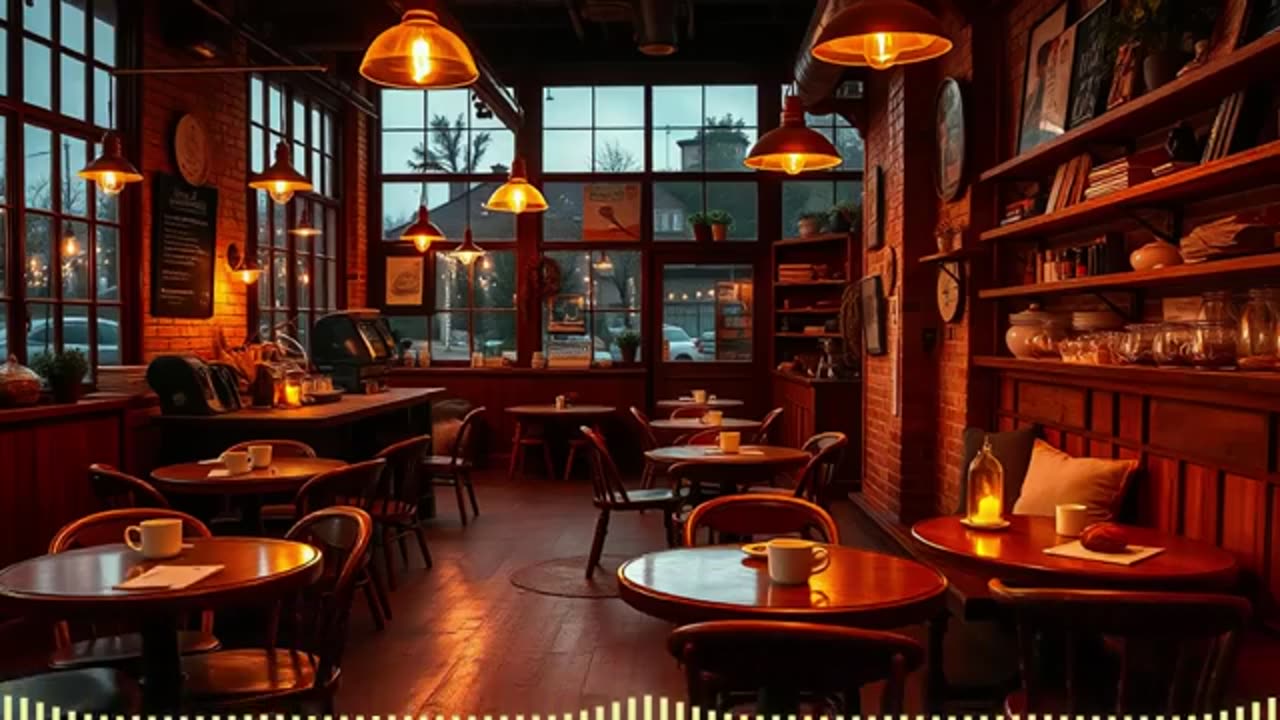 VK Warm Coffee Shop with Smooth Saxophone Jazz Music for Relaxing, Studying and Working