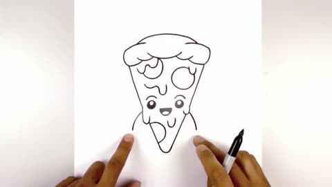 How to Draw A Cartoon Pizza