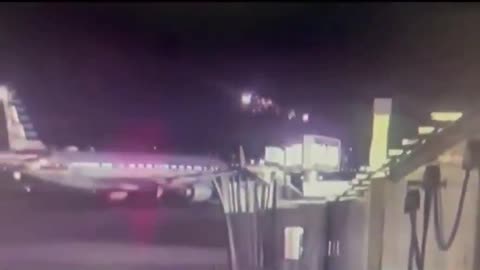 Another recording captured the moment a passenger plane collided with a